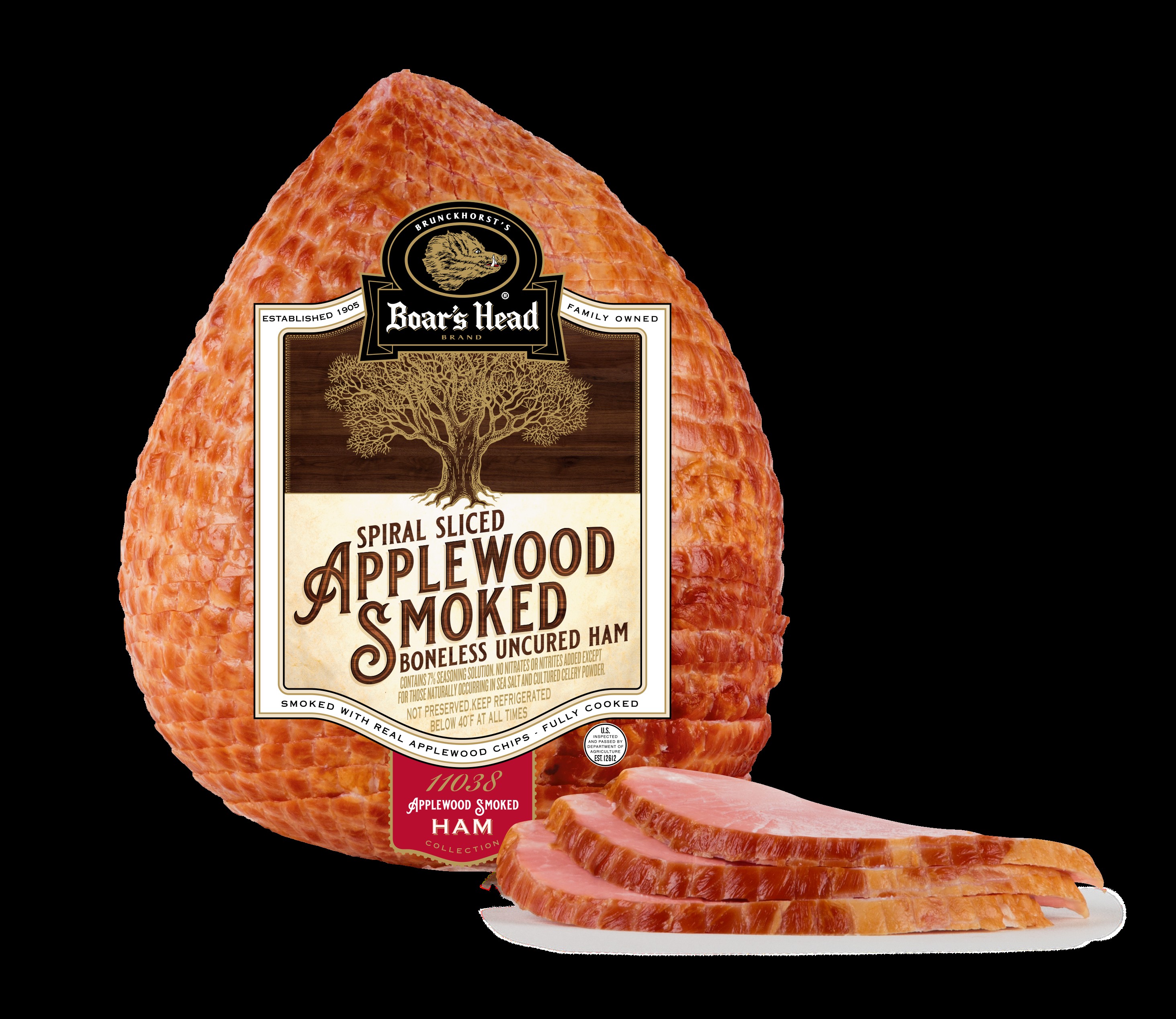Spiral Sliced Applewood Smoked Uncured Ham