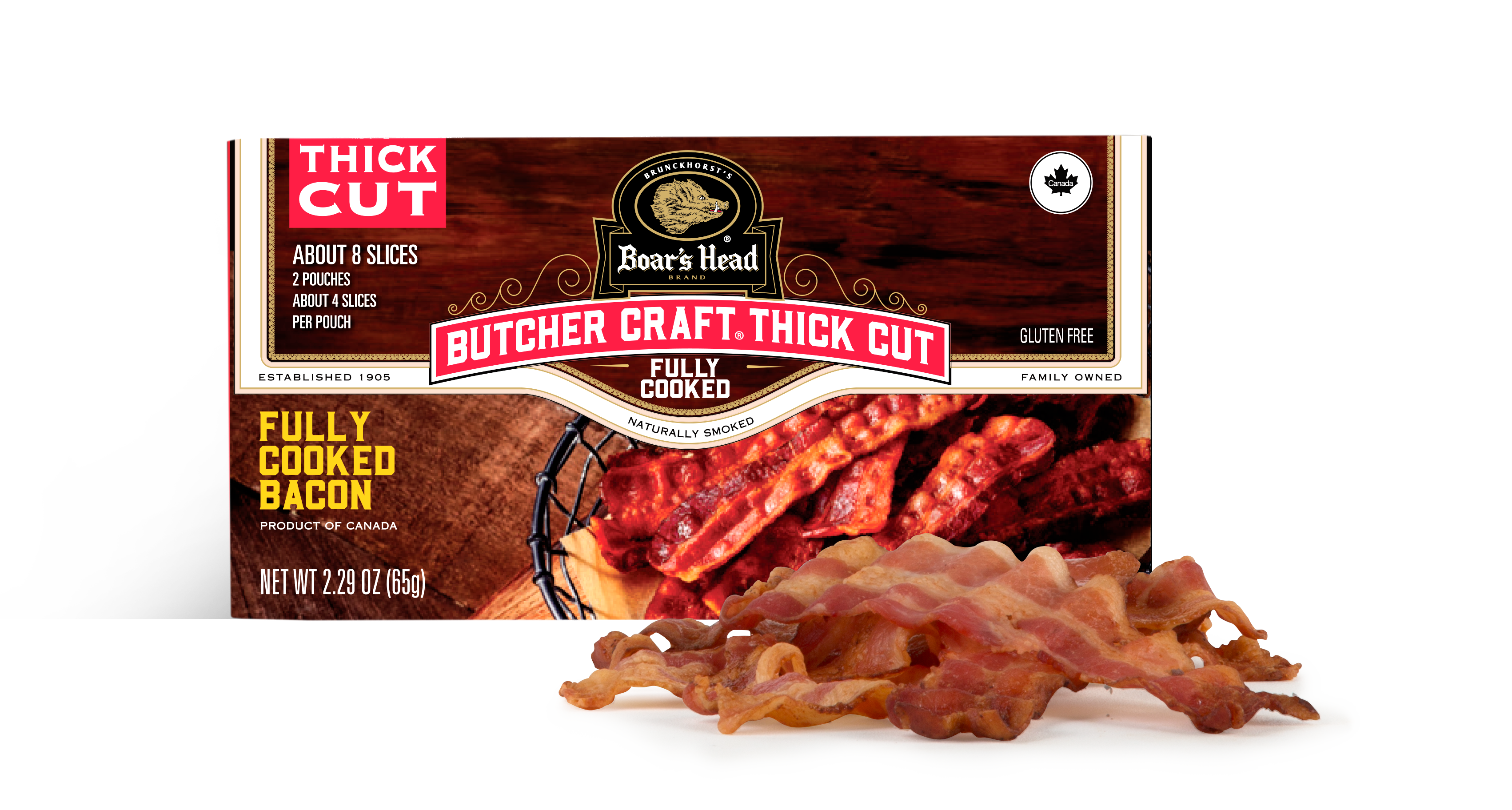 Butcher Craft® Thick Cut Naturally Smoked Bacon