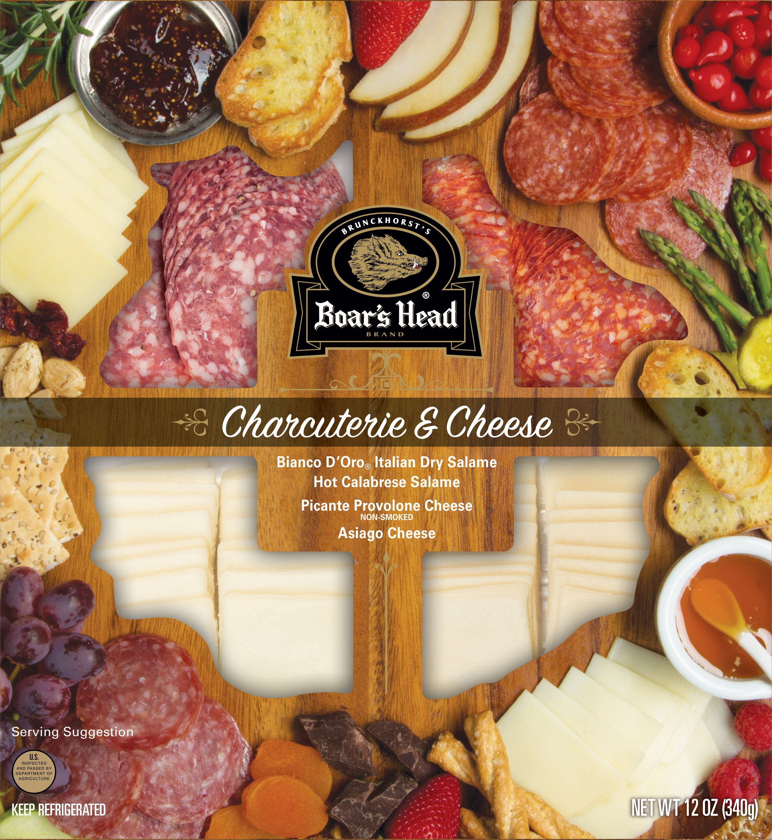 Charcuterie & Cheese Tray - Bianco D'Oro, Hot Calabrese, Asiago & Provolone