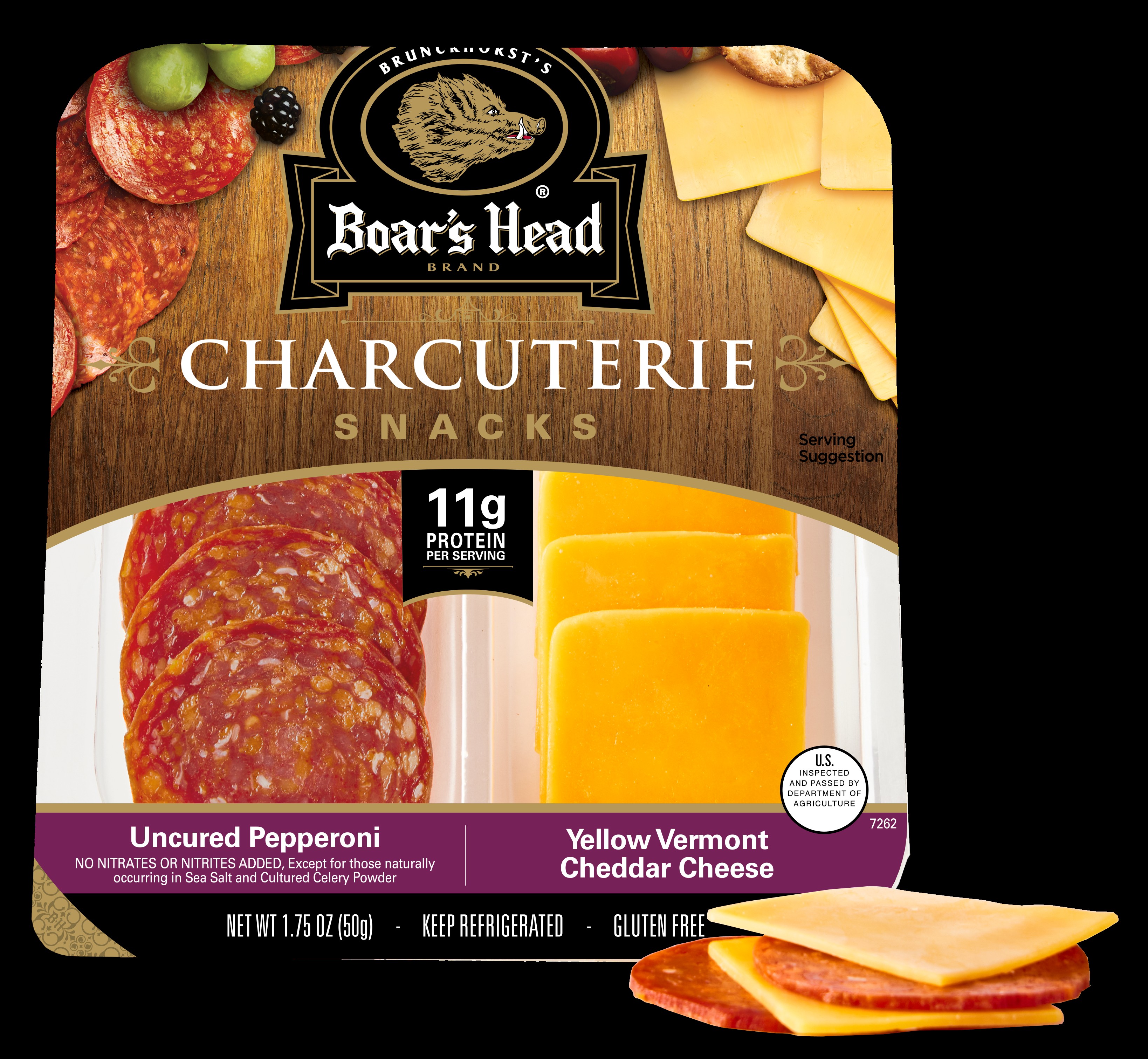 Uncured Pepperoni & Vermont Cheddar Cheese Charcuterie Tray