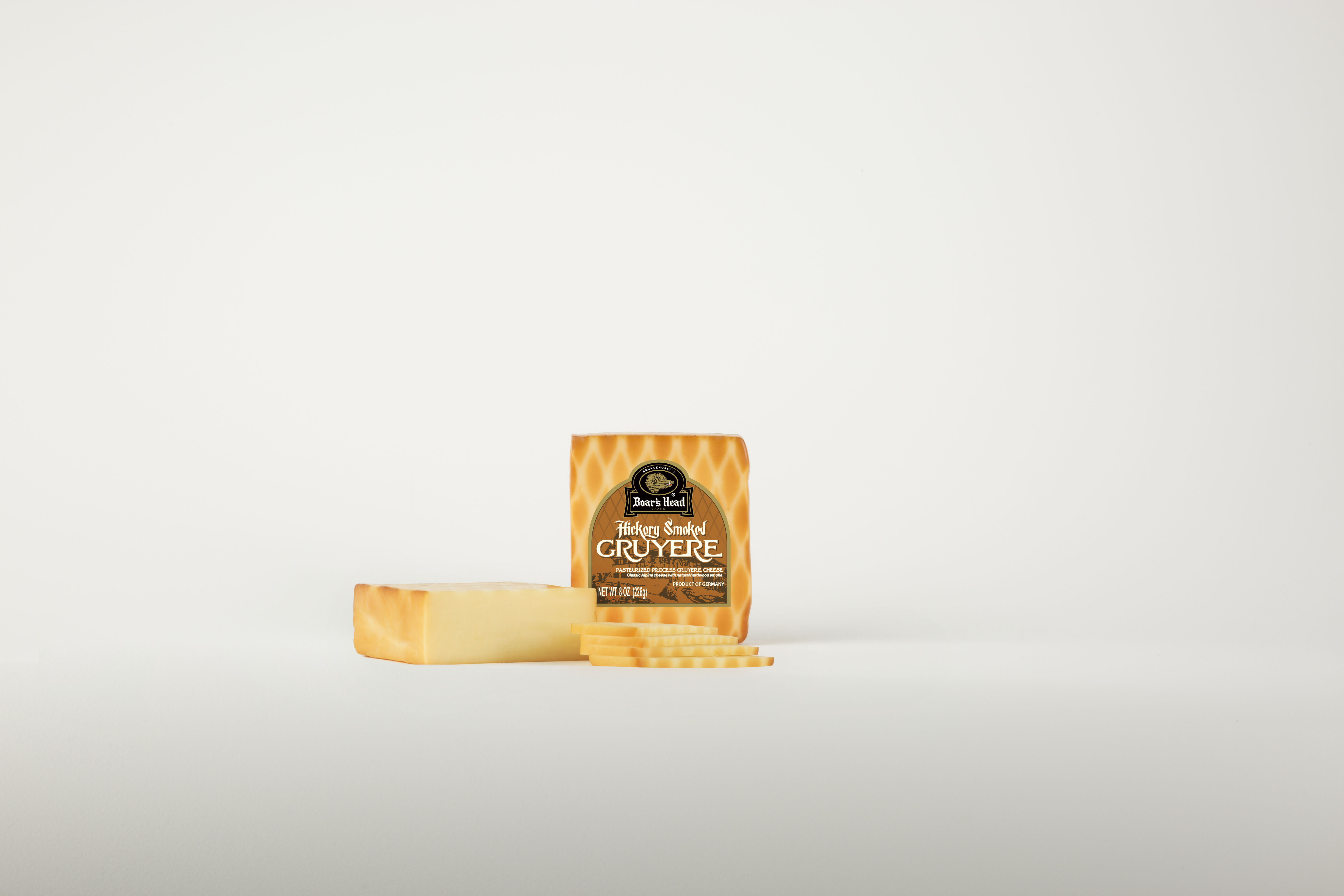Hickory Smoked Gruyere Cheese, Pre-Cut