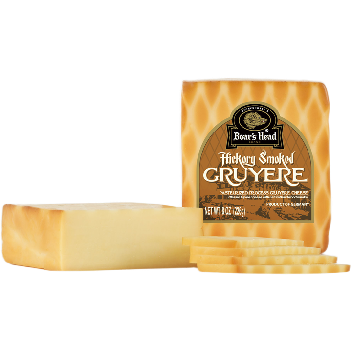 Hickory Smoked Gruyere Cheese, Pre-Cut