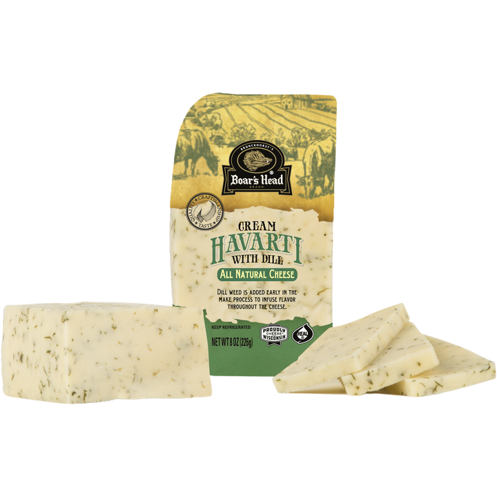 Cream Havarti Cheese with Dill Pre-Cut