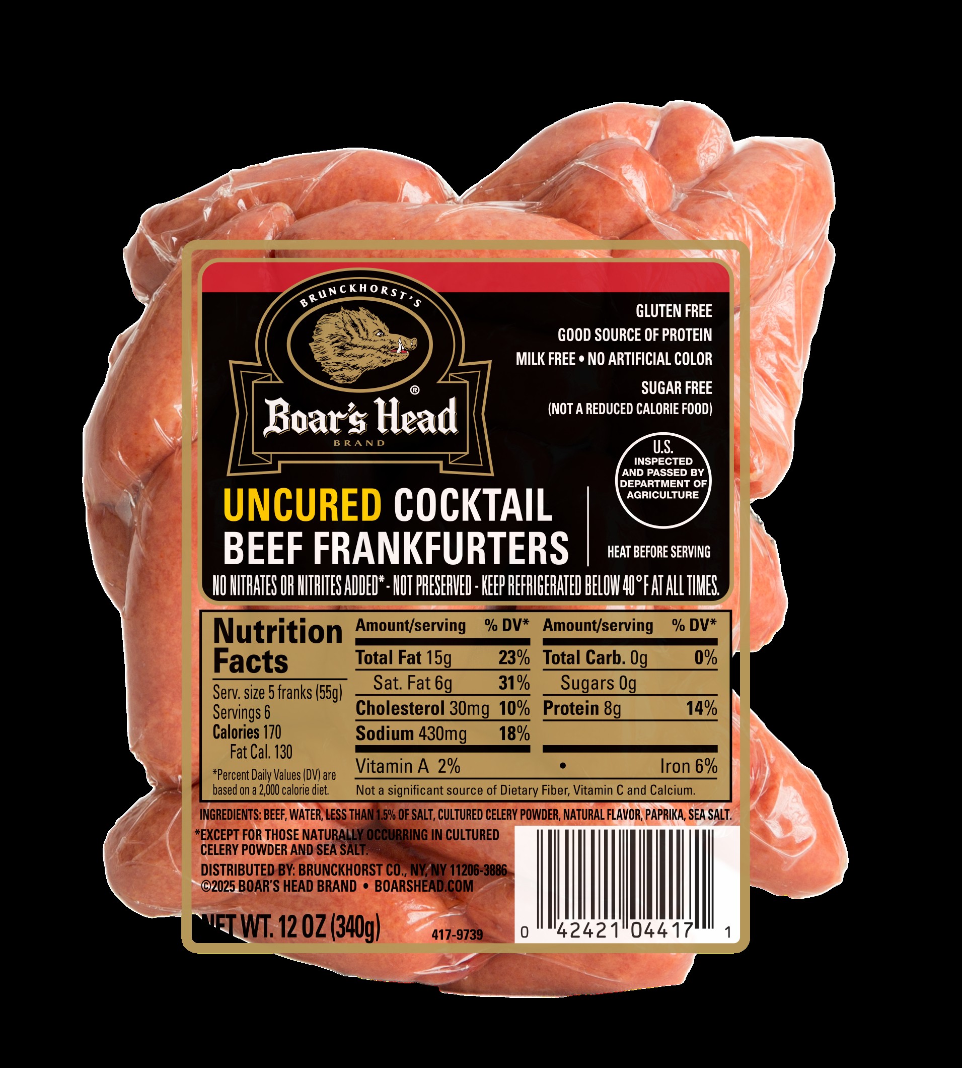 Uncured Cocktail Beef Frankfurters