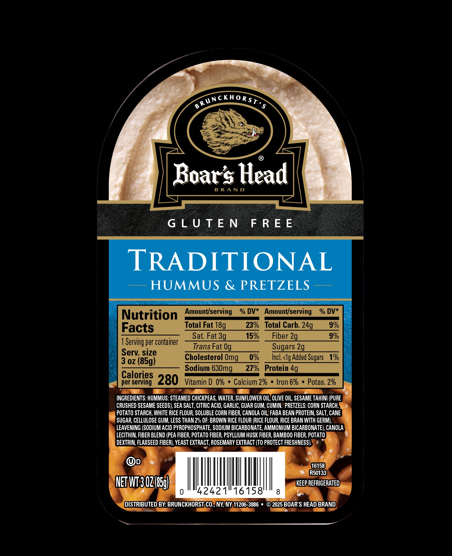 Traditional Hummus with Pretzels