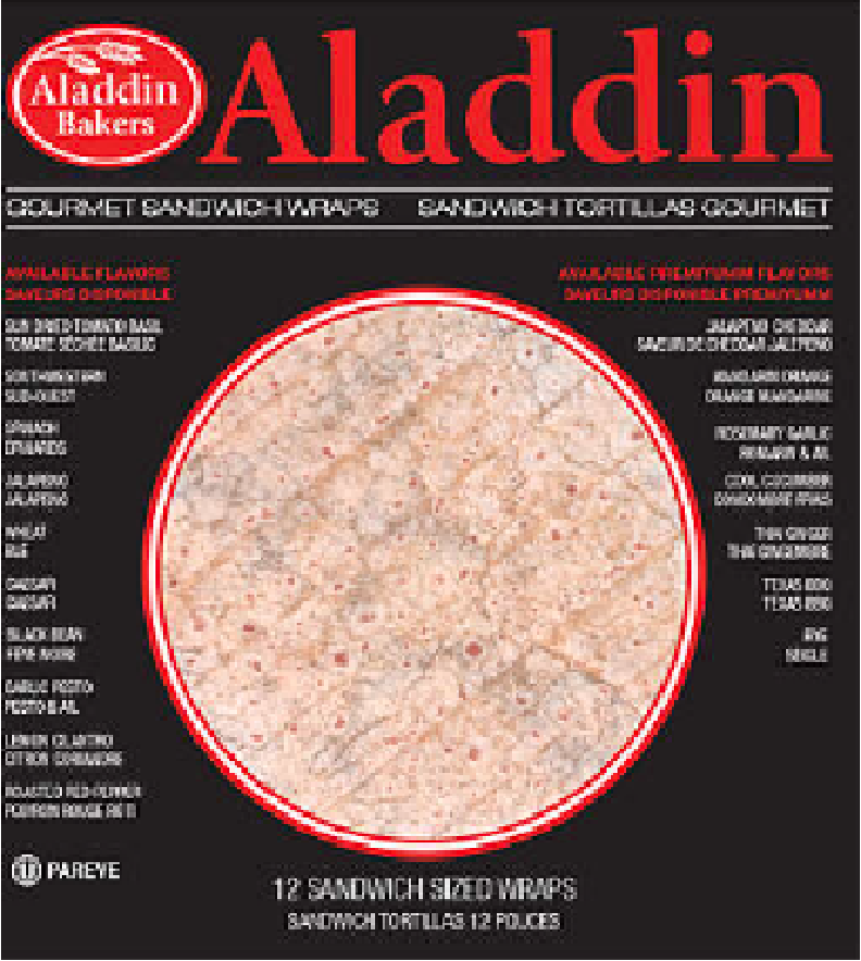 Aladdin Bakers Jalapeno Wraps
