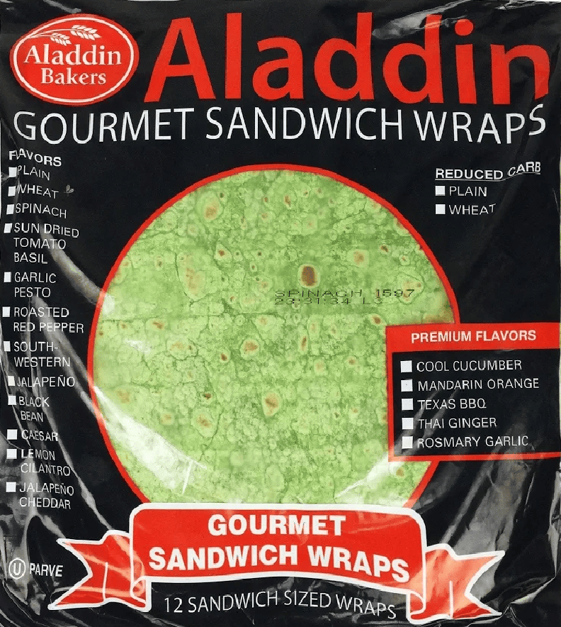 Aladdin Bakers Spinach Wraps